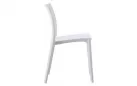 Sztaplowane krzesło ogrodowe z tworzywa sztucznego BIAŁE