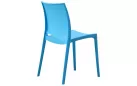 Sztaplowane krzesło ogrodowe z tworzywa sztucznego BŁĘKITNE