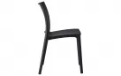 Sztaplowane krzesło ogrodowe z tworzywa sztucznego CZARNE