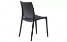 Sztaplowane krzesło ogrodowe z tworzywa sztucznego CZARNE
