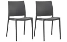 Sztaplowane krzesło ogrodowe z tworzywa sztucznego GRAFITOWE