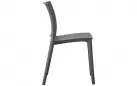 Sztaplowane krzesło ogrodowe z tworzywa sztucznego GRAFITOWE