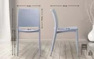 Sztaplowane krzesło ogrodowe z tworzywa sztucznego JASNOSZARE