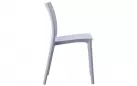 Sztaplowane krzesło ogrodowe z tworzywa sztucznego JASNOSZARE