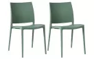 Sztaplowane krzesło ogrodowe z tworzywa sztucznego OLIWKOWE