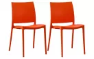 Sztaplowane krzesło ogrodowe z tworzywa sztucznego POMARAŃCZOWE