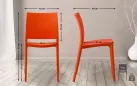 Sztaplowane krzesło ogrodowe z tworzywa sztucznego POMARAŃCZOWE