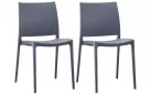 Sztaplowane krzesło ogrodowe z tworzywa sztucznego SZARE