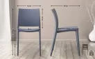 Sztaplowane krzesło ogrodowe z tworzywa sztucznego SZARE