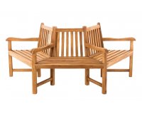 Półokrąła ławka wokółdrzewna KENN 200 cm z drewna teakowego