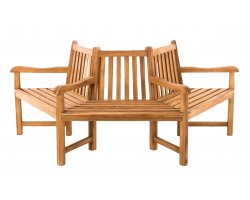 Półokrąła ławka wokółdrzewna KENN 200 cm z drewna teakowego