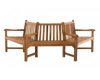 Półokrąła ławka wokółdrzewna KENN 250 cm z drewna teakowego