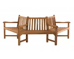 Półokrąła ławka wokółdrzewna KENN 250 cm z drewna teakowego