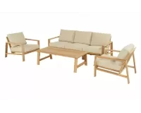 Teakowy komplet mebli wypoczynkowych na taras LIMASOL Hartman