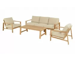 Teakowy komplet mebli wypoczynkowych na taras LIMASOL Hartman