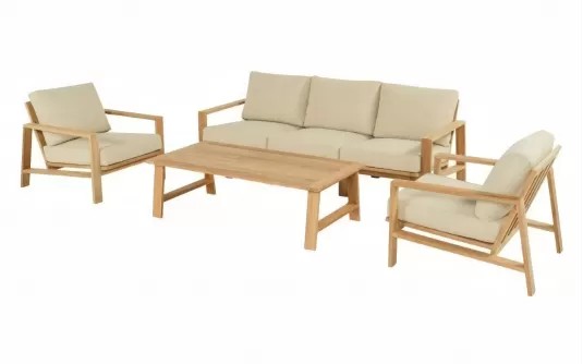 Teakowy komplet mebli wypoczynkowych na taras LIMASOL Hartman Teakowy komplet mebli wypoczynkowych na taras LIMASOL Hartman