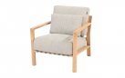 Ekskluzywny fotel wypoczynkowy tarasowy z drewna teak LUCAS 4SO grube poduszki Olefin