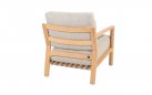 Ekskluzywny fotel wypoczynkowy tarasowy z drewna teak LUCAS 4SO grube poduszki Olefin