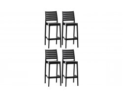 4x Sztaplowany hoker ARES z polipropylenu BRĄZOWEGO sztaplowany