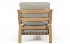 Fotel ogrodowy z drewna tekowego LUCAS 4SO poduszki beżowe Olefin