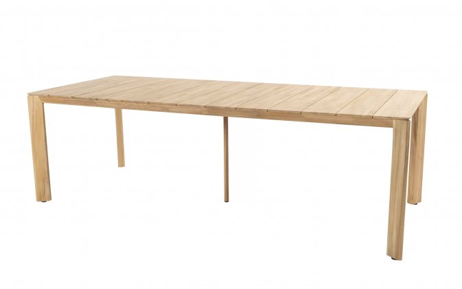 Duży stół na taras obiadowy z drewna teakowego LUCAS 4SO 240 x 100 cm