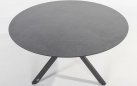 Okrągły stół d130 cm aluminiowy ciemnoszary LOCARNO 4SO blat HPL 