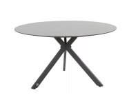 Okrągły stół d130 cm aluminiowy ciemnoszary LOCARNO 4SO blat HPL 