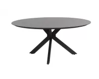 Okrągły stół d160 cm aluminiowy ciemnoszary LOCARNO 4SO blat HPL 