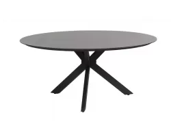 Okrągły stół d160 cm aluminiowy ciemnoszary LOCARNO 4SO blat HPL 