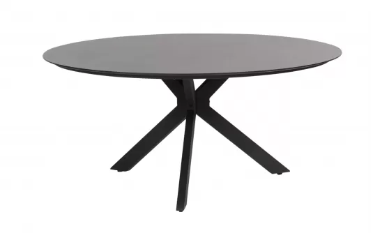 Okrągły stół d160 cm aluminiowy ciemnoszary LOCARNO 4SO blat HPL Okrągły stół d160 cm aluminiowy ciemnoszary LOCARNO 4SO blat HPL