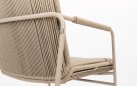 Beżowe krzesło ogrodowe stołowe PARMA 4SO konstrukcja stal i sznurek polipropylenowy