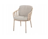 Beżowe krzesło ogrodowe z poduszkami COMO 4SO beżowe 