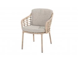 Beżowe krzesło ogrodowe z poduszkami COMO 4SO beżowe 