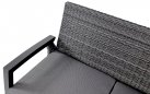 Wysoki narożnik ogrodowy technorattan grafitowy PRATO Forte 