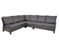 Wysoki narożnik ogrodowy technorattan grafitowy PRATO Forte 