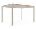 Beżowa pergola ogrodowa lamelowa Stal garda 3 x 4 m bizzotto