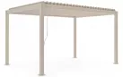 Beżowa pergola ogrodowa lamelowa Stal garda 3 x 4 m bizzotto