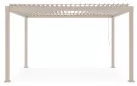 Beżowa pergola ogrodowa lamelowa Stal garda 3 x 4 m bizzotto