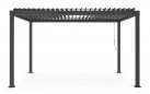 Grafitowe zadaszenie na taras 400 x 300 cm GARDA stal malowanie proszkowe