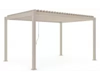 Beżowa pergola ogrodowa lamelowa Stal garda 3 x 4 m bizzotto