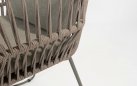 Oliwkowe krzesło stołowe na taras z plecionką ze sznurka MURCIA 4SO