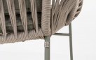 Oliwkowe krzesło stołowe na taras z plecionką ze sznurka MURCIA 4SO
