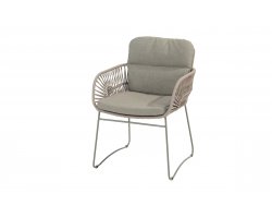 Oliwkowe krzesło stołowe na taras z plecionką ze sznurka MURCIA 4SO