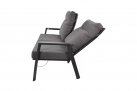 Sofa ogrodowa 2-osobowa z pochylanymi oparciami aluminiowa ciemnoszara OHIO