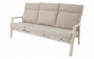 Sofa ogrodowa 3-osobowa z pochylanymi oparciami aluminiowa jasnobeżowa OHIO