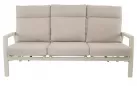 Sofa ogrodowa 3-osobowa z pochylanymi oparciami aluminiowa jasnobeżowa OHIO