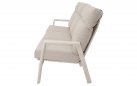 Sofa ogrodowa 3-osobowa z pochylanymi oparciami aluminiowa jasnobeżowa OHIO