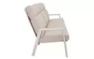 Sofa ogrodowa 3-osobowa z pochylanymi oparciami aluminiowa jasnobeżowa OHIO