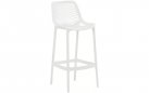 Biały stołek barowy hoker polipropylen AIR  z oparciem