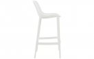 Biały stołek barowy hoker polipropylen AIR  z oparciem
